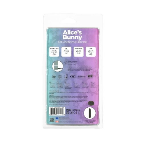 Alices Bunny Rechargeable Bullet w Rabbit Sleeve Purple - Image 6