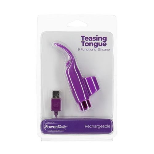 Power Bullet Teasing Tongue w Rechargeable Bullet Purple - Image 5