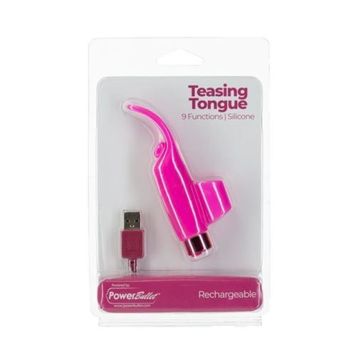 Power Bullet Teasing Tongue w Rechargeable Bullet Pink - Image 5