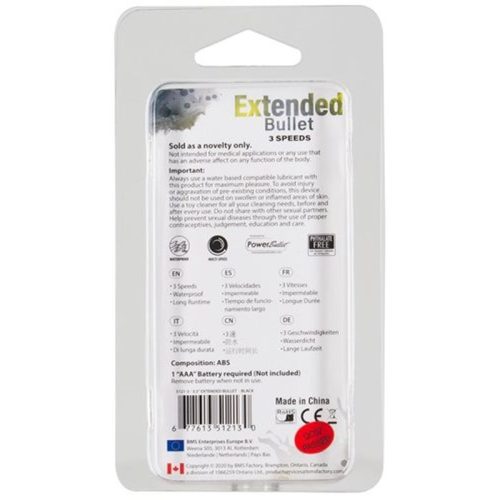 Power Bullet Extended 9cm 3 Speed Black - Image 3