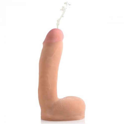 8in Dual Density Squirting Dildo w Balls Reservoir