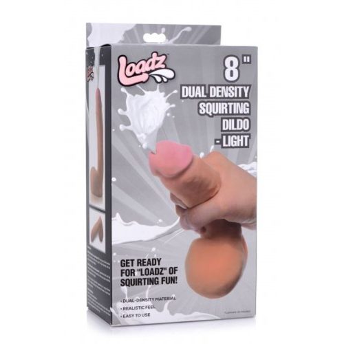 8in Dual Density Squirting Dildo w Balls Reservoir - Image 4