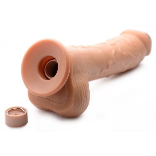 8.5in Dual Density Squirting Dildo Medium Skin Tone w Remote - Image 4