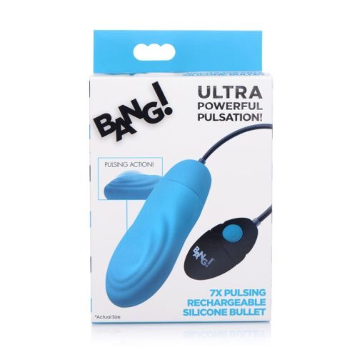 7X Pulsing Rechargeable Bullet Blue - Image 5