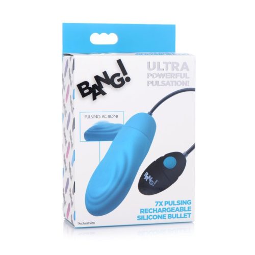 7X Pulsing Rechargeable Bullet Blue - Image 6