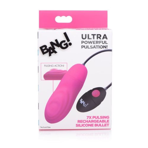 7X Pulsing Rechargeable Bullet Pink - Image 6