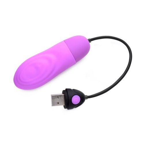 7X Pulsing Rechargeable Bullet Purple - Image 4