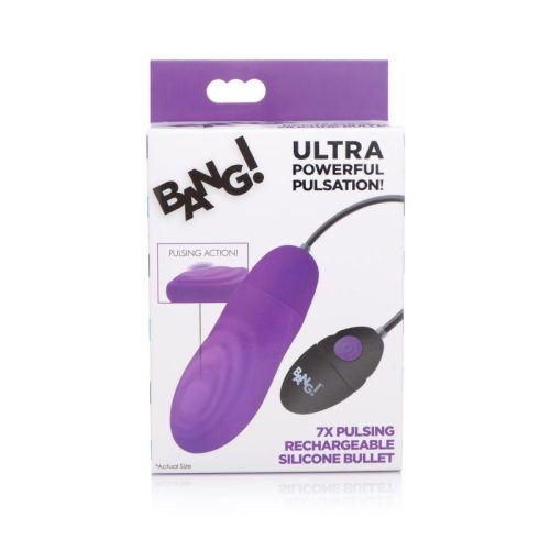 7X Pulsing Rechargeable Bullet Purple - Image 6