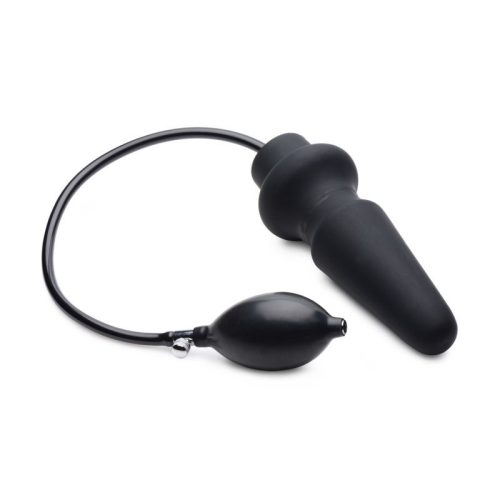 Ass Pand Large Inflatable Silicone Plug Black - Image 3