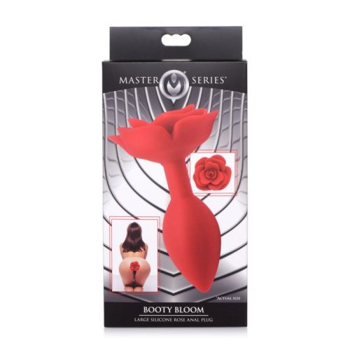 Booty Bloom Silicone Rose Plug Large Red - Image 3