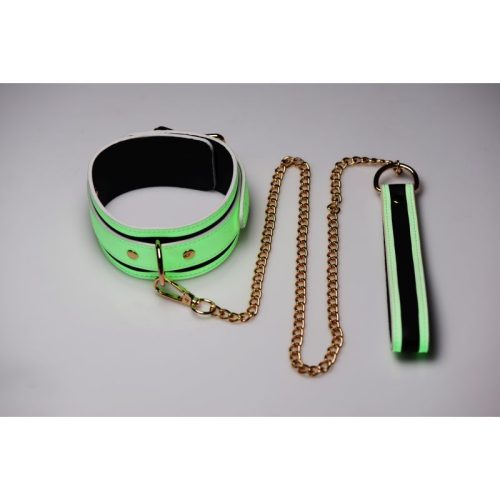 Kink in the Dark Glowing Collar and Lead Fluro Green - Image 4