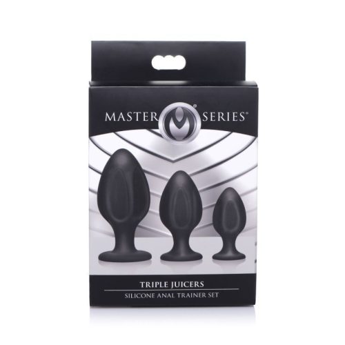 Triple Juicers Silicone Anal Plug Set Black - Image 3