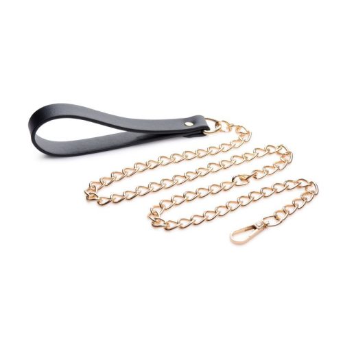 Leashed Lover Black/Gold Chain Leash - Image 5