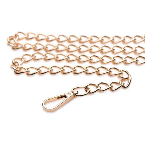 Leashed Lover Black/Gold Chain Leash - Image 6