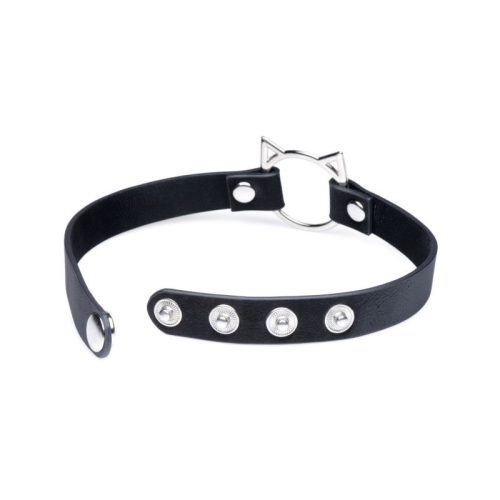 Kinky Kitty Ring Slim Choker Black - Image 3