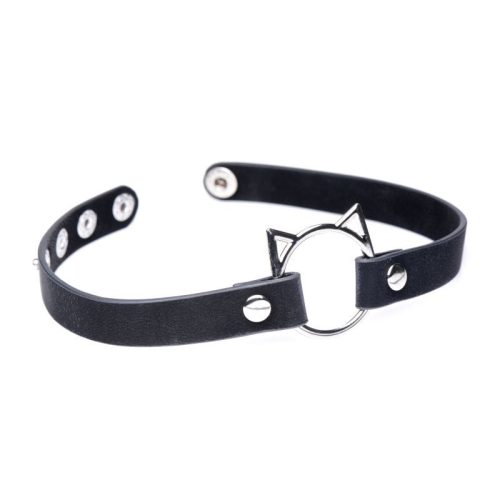 Kinky Kitty Ring Slim Choker Black - Image 4