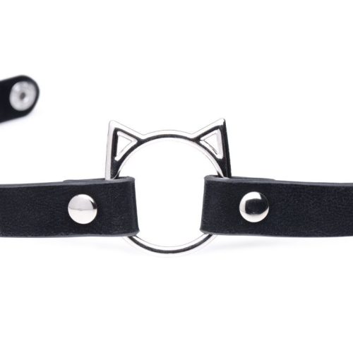 Kinky Kitty Ring Slim Choker Black - Image 5