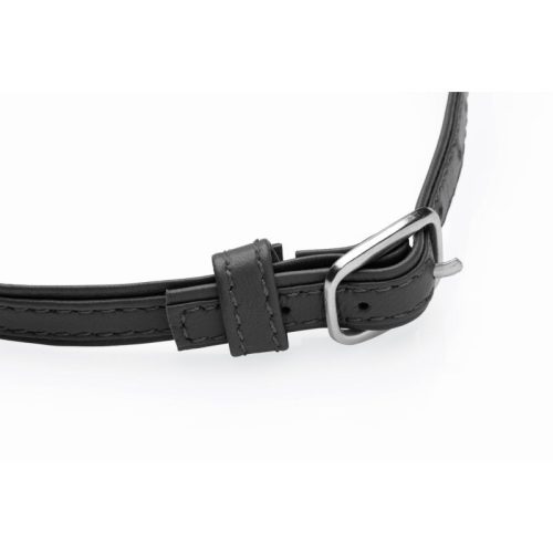 Sex Pet Leather Choker w Silver Ring Black - Image 3