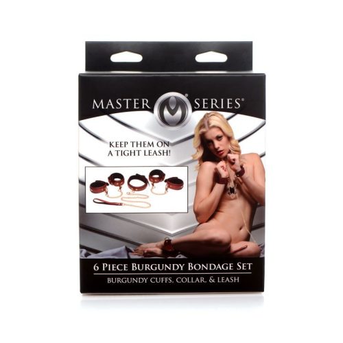 6 Pc Bondage Set Burgundy - Image 7