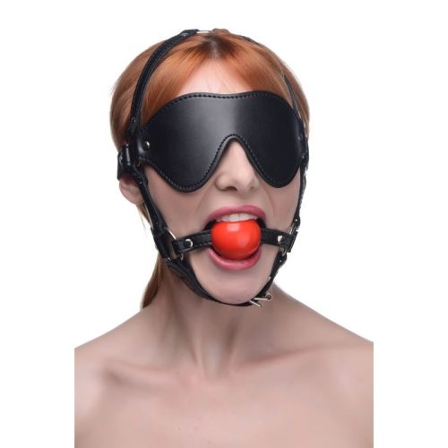 Blindfold Harness w Ball Gag - Image 4