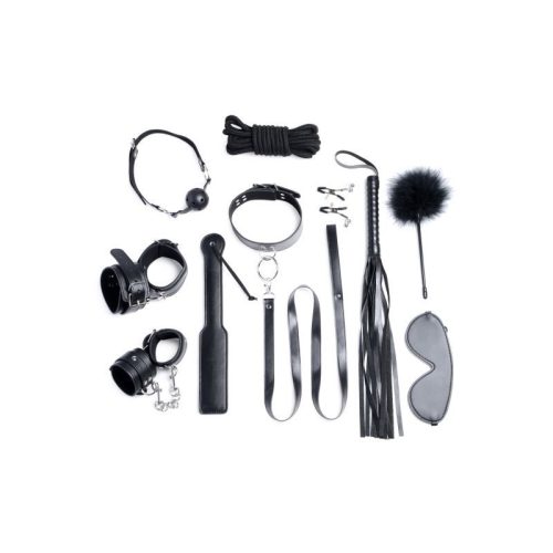 Deluxe 10 Pc Bondage Set Black - Image 3