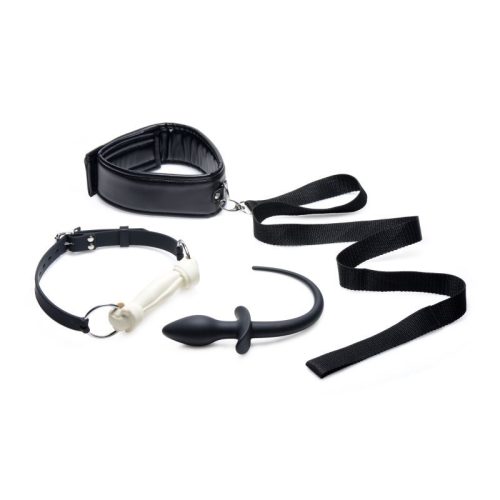 Puppy Play Set incl Gag, Plug and Collar Black - Image 3