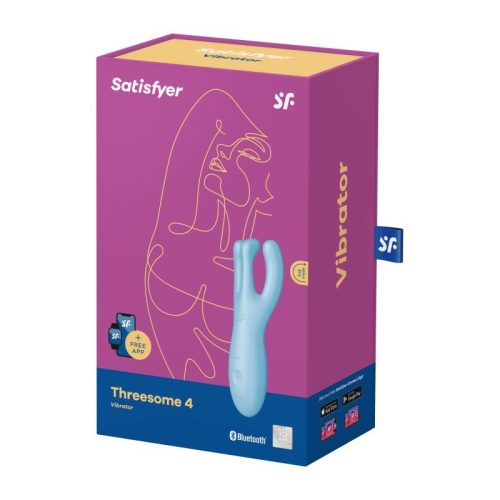 Satisfyer Threesome 4 Connect App Layon Vibrator Blue - Image 3