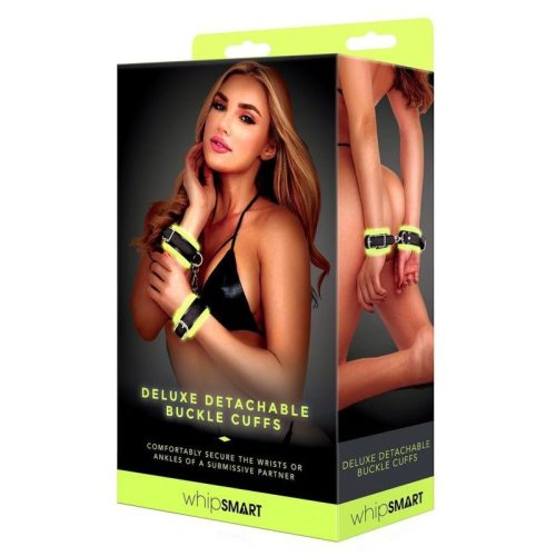 Glow In The Dark Deluxe Buckle Cuffs Black - Image 4