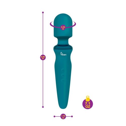 Viben Fierce Rechargeable Wand Massager Ocean - Image 4