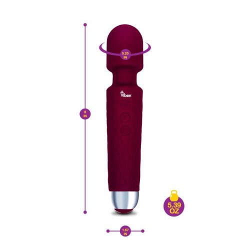 Viben Tempest Rechargeable Wand Massager Ruby - Image 5