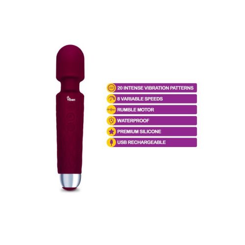 Viben Tempest Rechargeable Wand Massager Ruby - Image 6