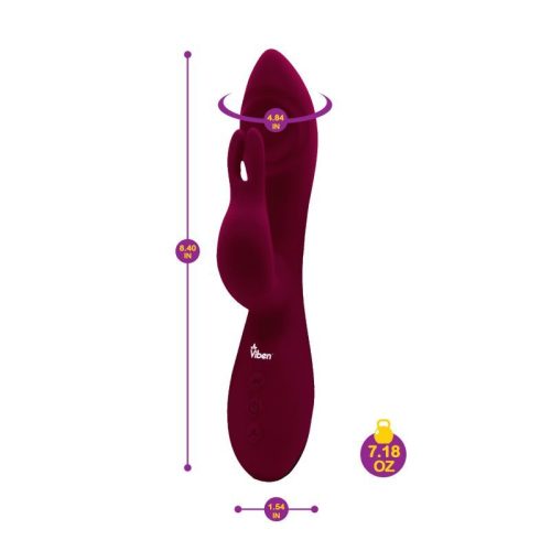 Viben Pzazz Rechargeable Thumping Rabbit Ruby - Image 3