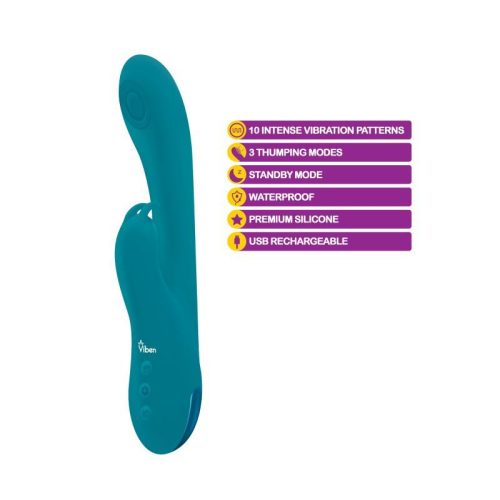 Viben Razzle Rechargeable Thumping Rabbit Ocean - Image 4