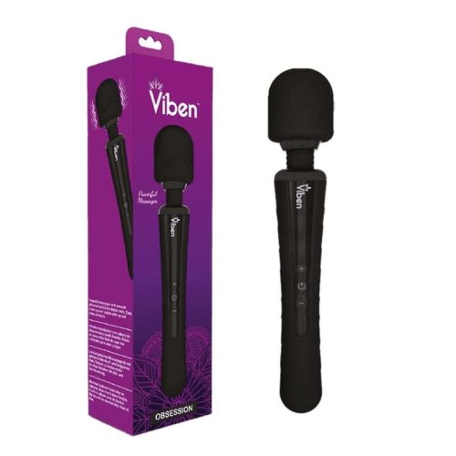Viben Obsession Rechargeable Wand Massager Black - Image 4