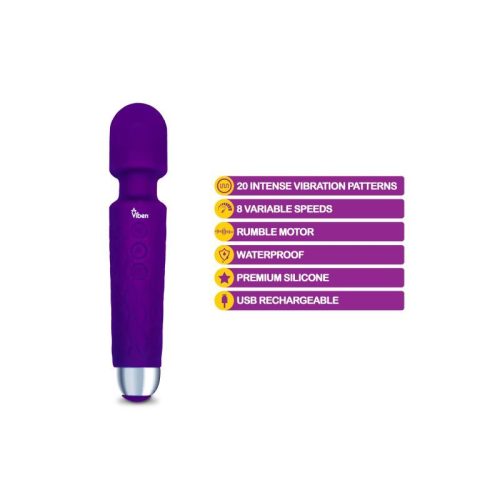 Viben Tempest Travel Wand Massager Violet - Image 3