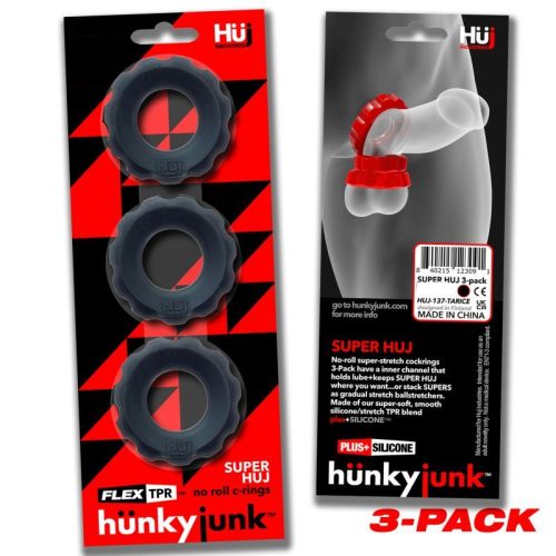 Super Hunkyjunk 3 Pc Cockrings Tar Ice - Image 5