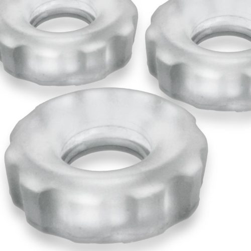 Super Hunkyjunk 3 Pc Cockrings Clear Ice - Image 4