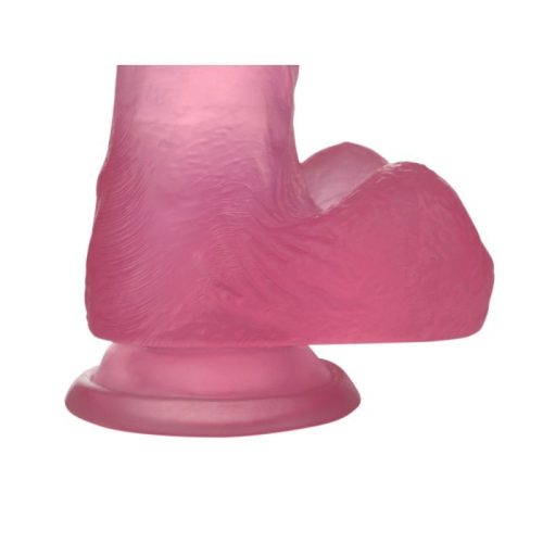 Jelly Studs 6in Crystal Dildo Small Pink - Image 6