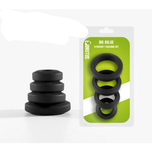 Brutus Big Bulge Silicone Cock Ring 4 Pc Set - Image 5