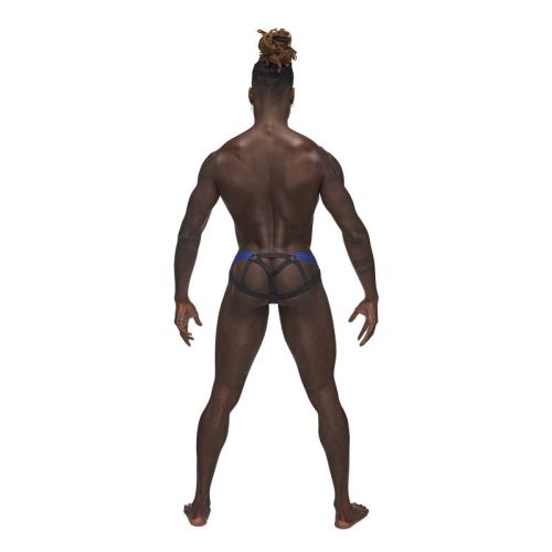 Male Power Sexagon Micro V Thong Blue - Image 3