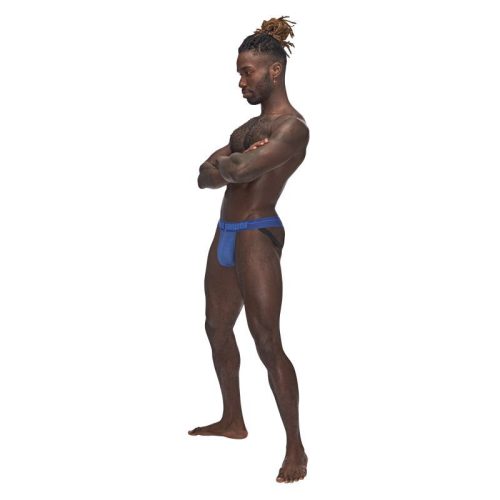 Male Power Sexagon Micro V Thong Blue - Image 4