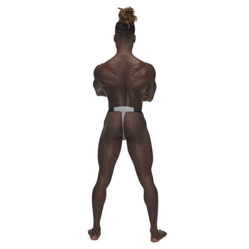 Male Power Sexagon Micro V Thong Grey - Image 3