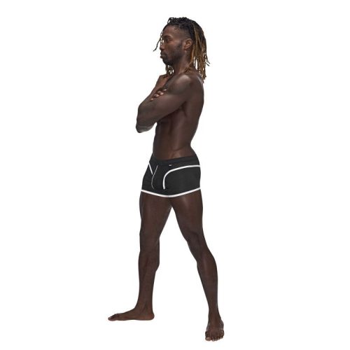 Male Power Sport Mesh Mini Short Black - Image 4