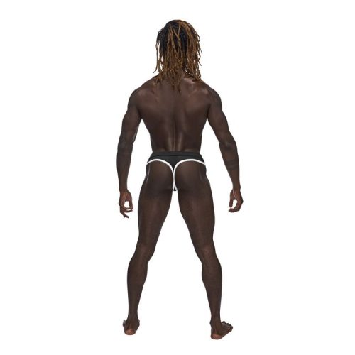 Male Power Sport Mesh Thong Black - Image 3