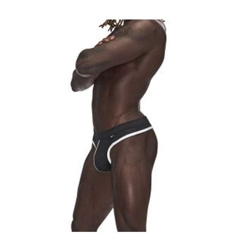 Male Power Sport Mesh Thong Black - Image 3