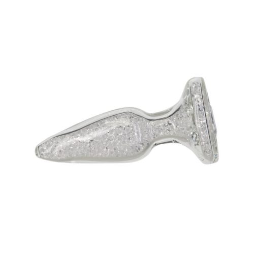 Pillow Talk Fancy Luxurious Glass Anal Plug w Clear Gem - Image 4