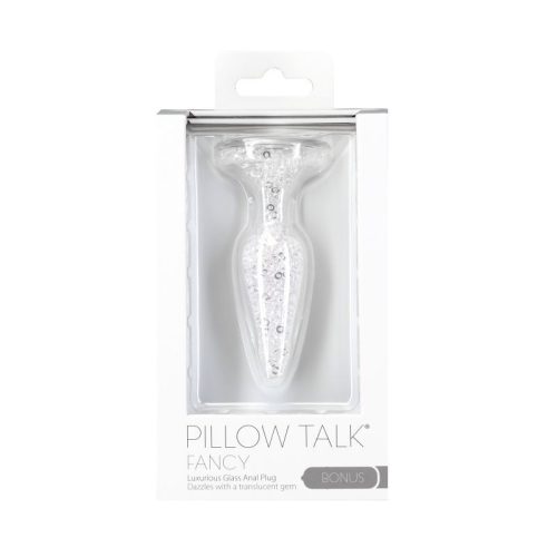 Pillow Talk Fancy Luxurious Glass Anal Plug w Clear Gem - Image 5