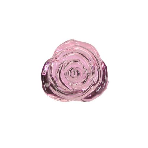 Pillow Talk Rosy Luxurious Glass Anal Plug w Clear Gem - Image 4