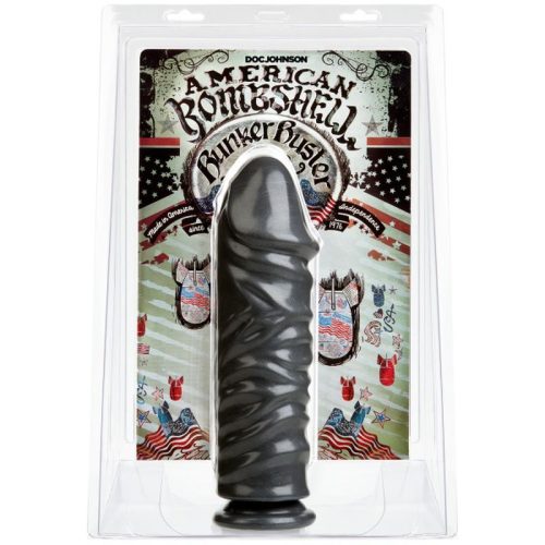 Bunker Buster 10.7in Anal Dildo Gun Metal - Image 3