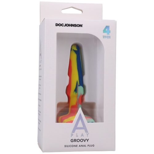Groovy Silicone Anal Plug 4in Sunrise - Image 4
